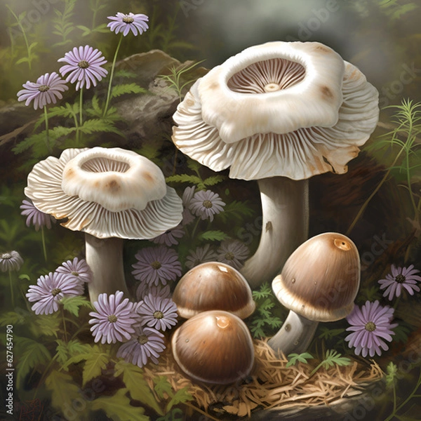 Obraz mushrooms in the forest