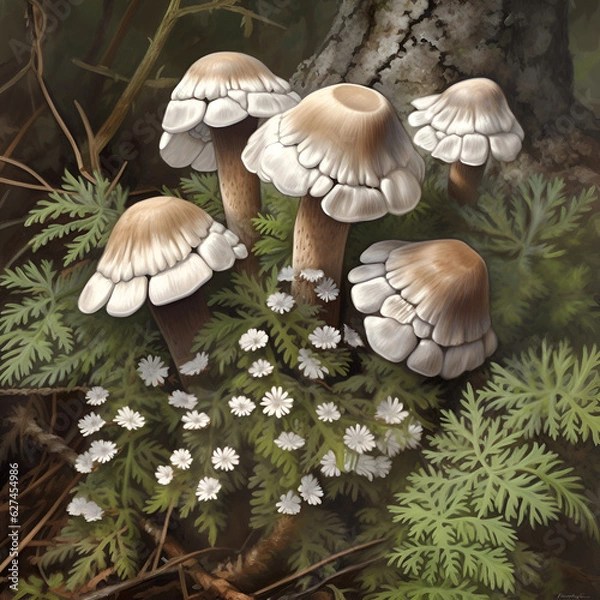 Obraz mushrooms in the forest