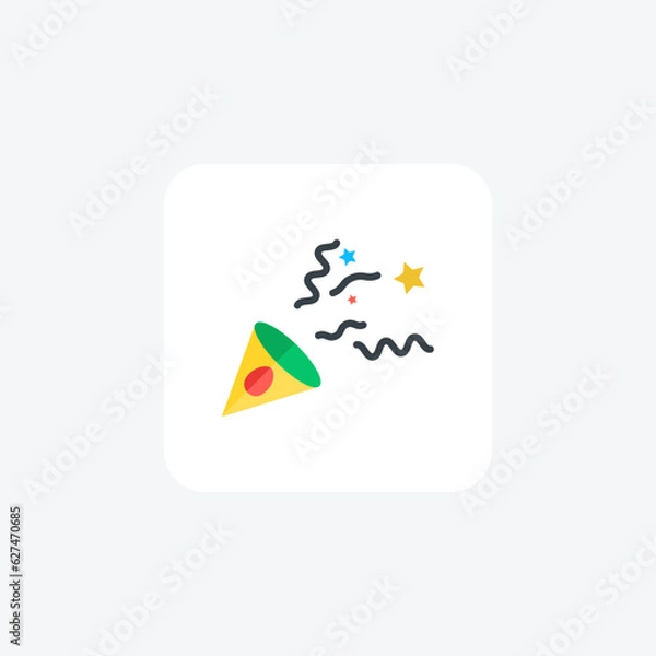 Fototapeta Confetti, Celebration Vector Flat Icon