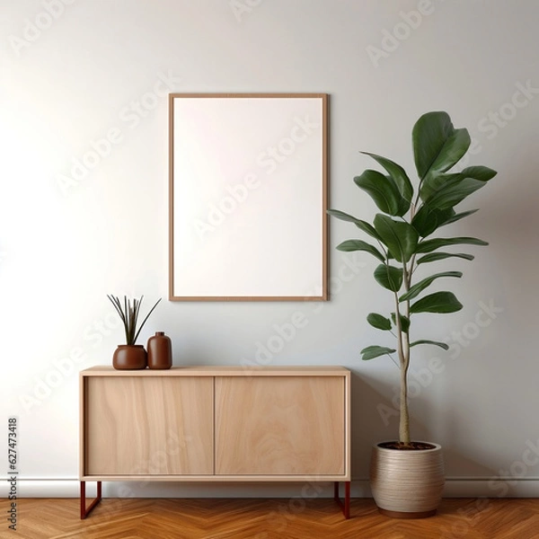 Fototapeta Vertical picture frame mockup