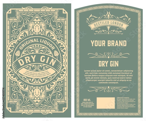 Obraz Whiskey label with old frames