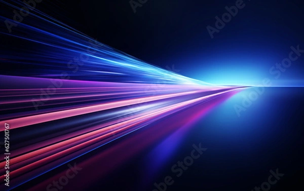 Fototapeta Flowing speed lines technology background