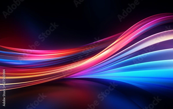 Fototapeta Flowing speed lines technology background