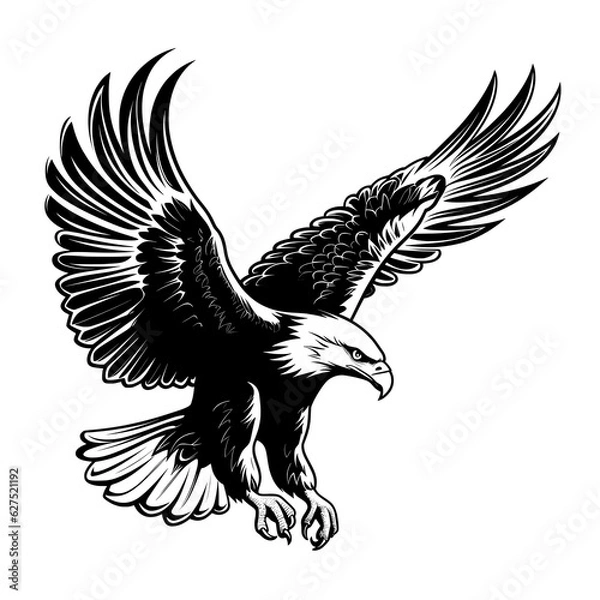 Obraz eagle in flight , Generative AI