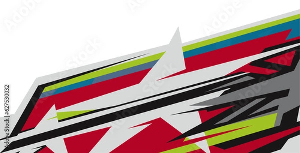 Fototapeta  abstract decal racing background,  for vehicle, car, banner and livery wrapping