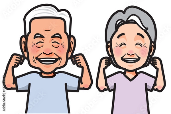 Obraz cheerful old man