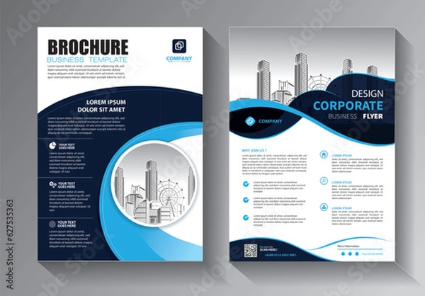 Fototapeta Cover design template corporate business annual report brochure poster company profile catalog magazine flyer booklet leaflet