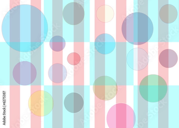 Fototapeta Bubbles Checkers & Stripes