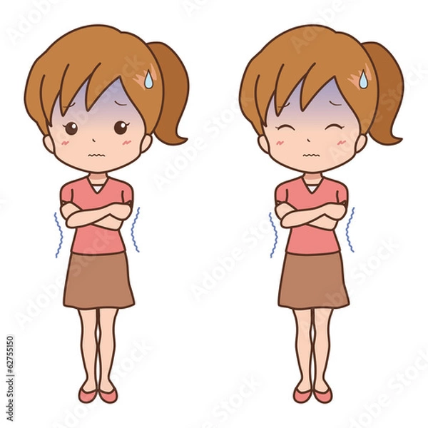 Fototapeta 女性/寒気