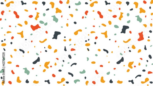 Fototapeta Abstract pattern with colorful dots and dashes.