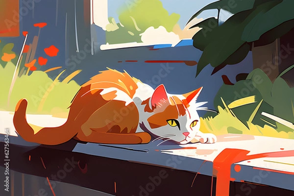 Obraz cat in the window