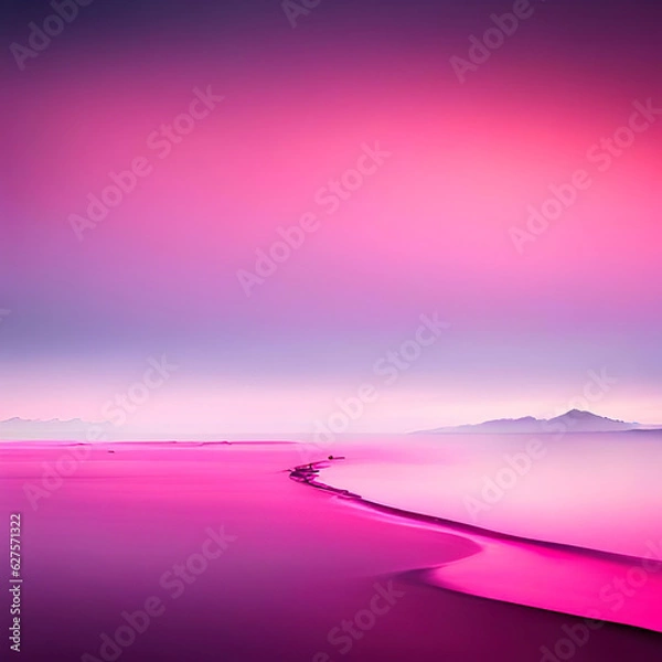 Obraz Pink gradation sea.
Generative AI