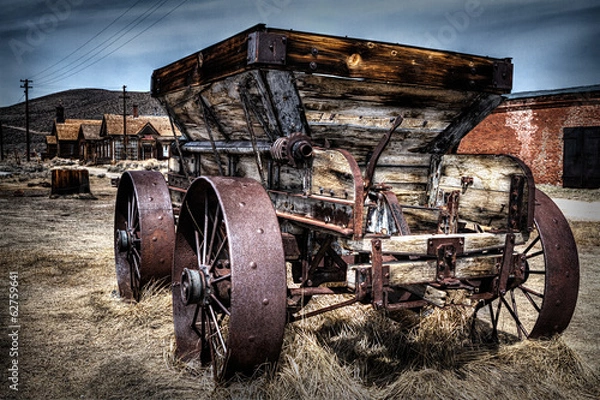 Fototapeta Ghost town wagon, Bodie California