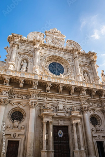Fototapeta The facade Basilica of Santa Croce with smooth columns