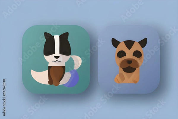 Obraz puppy icon. Generative AI
