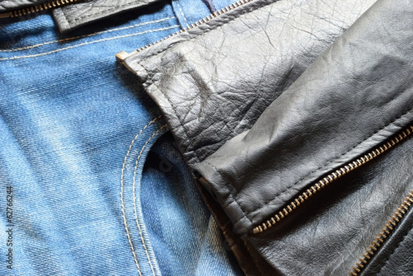 Obraz 革ジャンとジーンズ