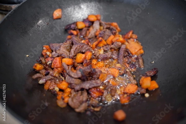 Obraz Pilaf with roasted carrots