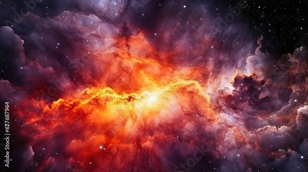 Fototapeta Dynamic Orange Stellar Clouds