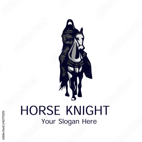 Obraz Horse Knight Mascot Logo Vector Template