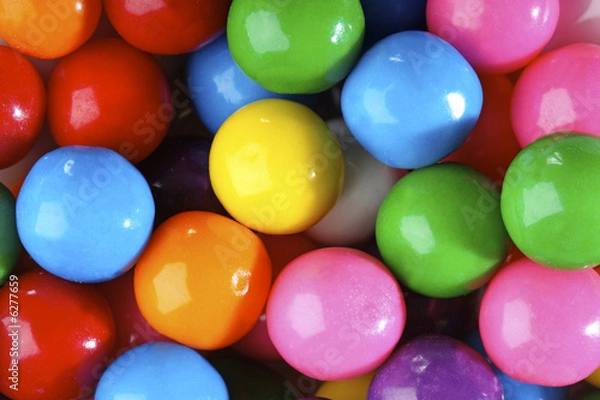 Fototapeta Multicolored bubble gum candy background