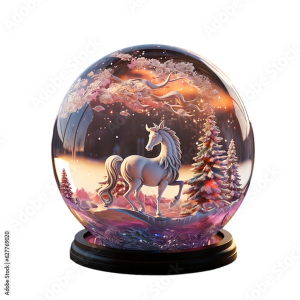 Obraz Christmas Snow Globe Unicorn 
