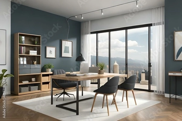 Obraz modern dining room Generated Ai