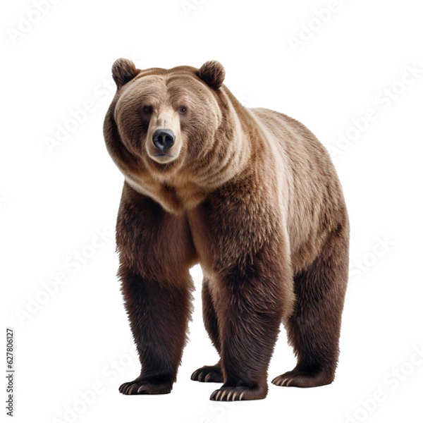 Fototapeta grizzly bear on transparent background