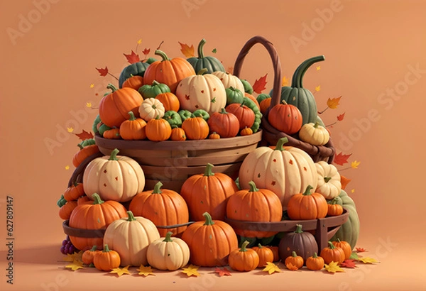 Fototapeta カボチャの豊作 秋のコンセプト