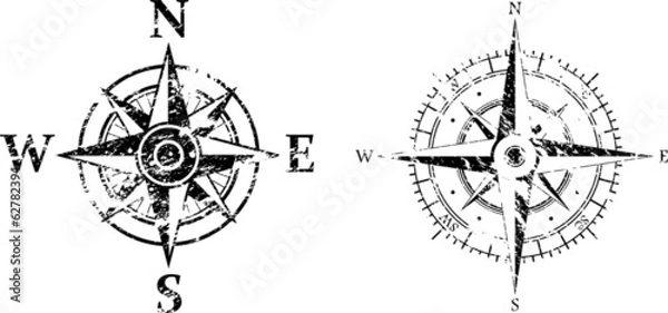 Obraz Róża wiatrów grunge