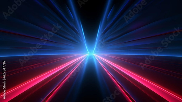 Fototapeta Colorful abstract lines on a dark background