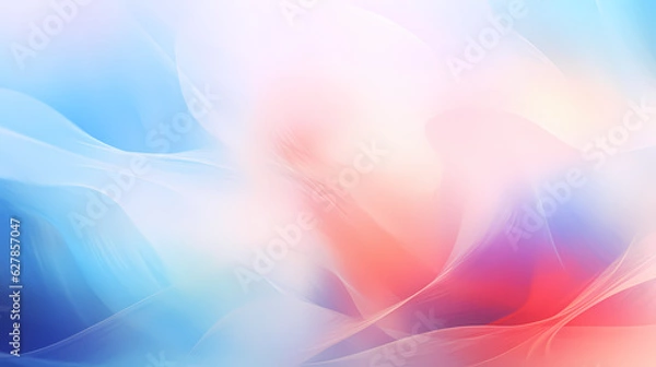 Obraz Abstract light color background with waves. Generative AI