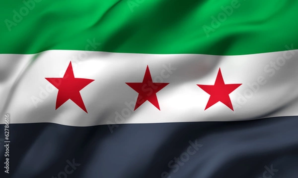 Obraz flaga niepodległości Syrii