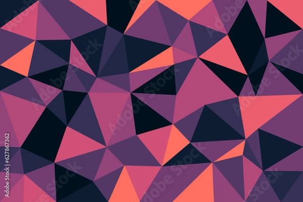 Obraz abstract triangle background pattern black and pink colors