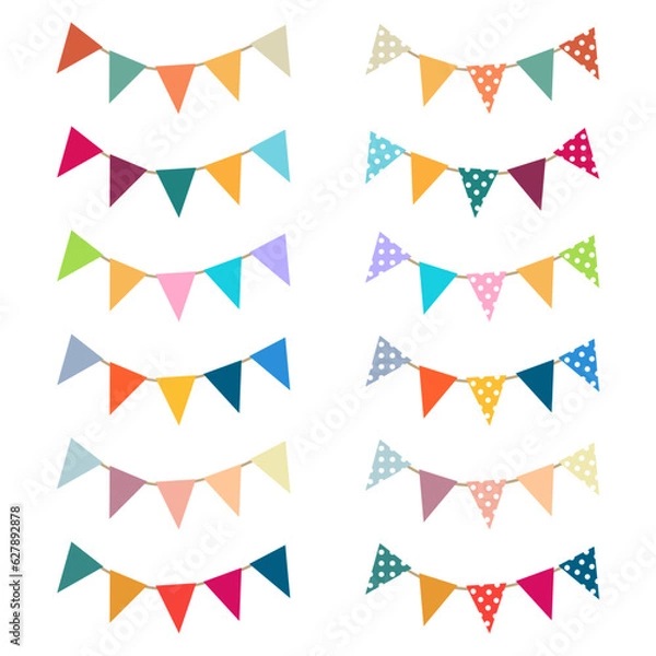 Obraz カラフルなフラッグガーランドの詰め合わせ