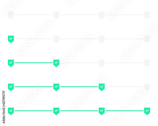 Obraz 3 timeline, step or progress infographic