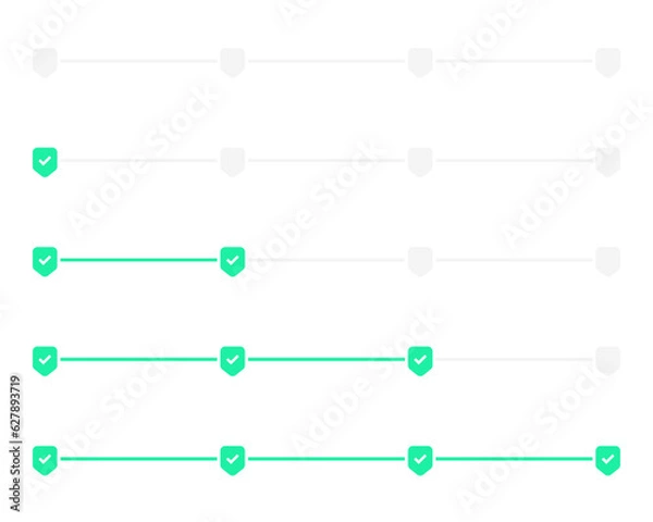 Obraz 3 timeline, step or progress infographic