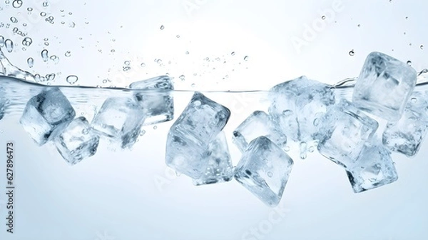Obraz ice cubes on a glass