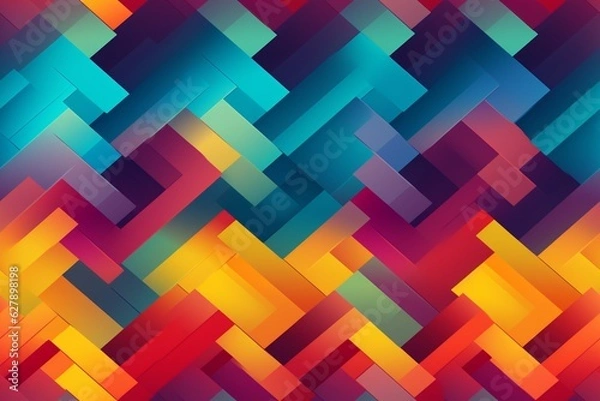 Fototapeta Mesmerizing Seamless Pixel Pattern Created with Generative AI