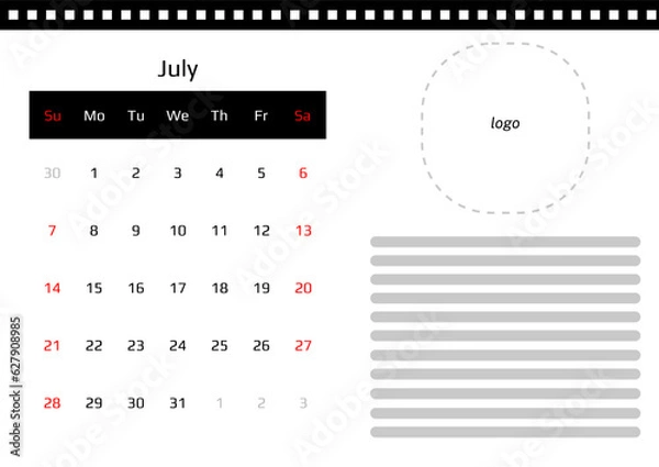 Fototapeta Desk calendar for 2024