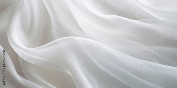 Fototapeta 美しい白いチュール生地