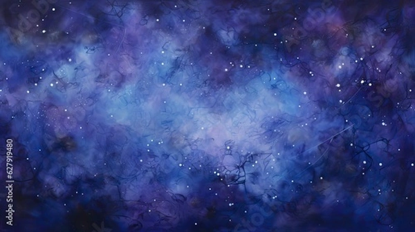 Fototapeta A dazzling interplanetary image of a galaxy, dominated by shades of purple. Generative AI