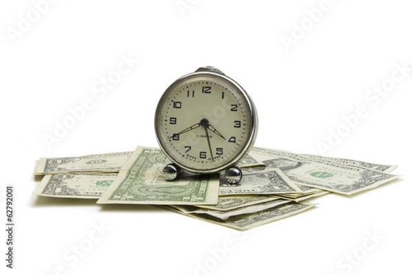 Obraz clock with money