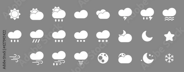 Obraz Weather icon set.