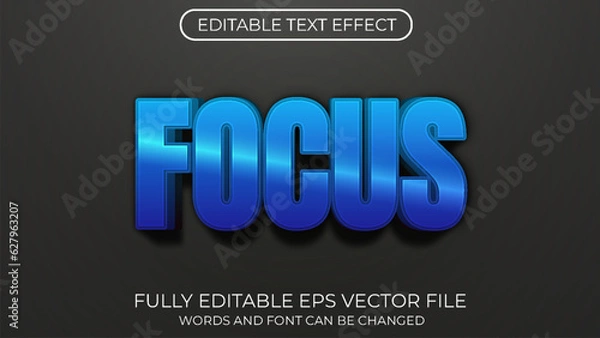 Fototapeta Focus editable text effect. Editable text style effect