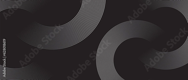 Fototapeta abstract black background geometric line modern vector eps 10