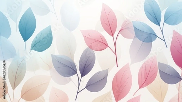 Fototapeta pattern with flowers,cat