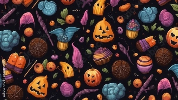 Fototapeta halloween pumpkins background