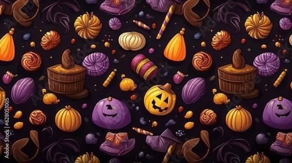 Fototapeta halloween pumpkins background