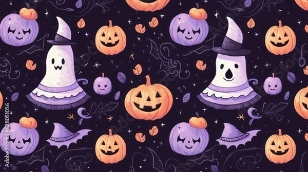 Fototapeta halloween pumpkins background