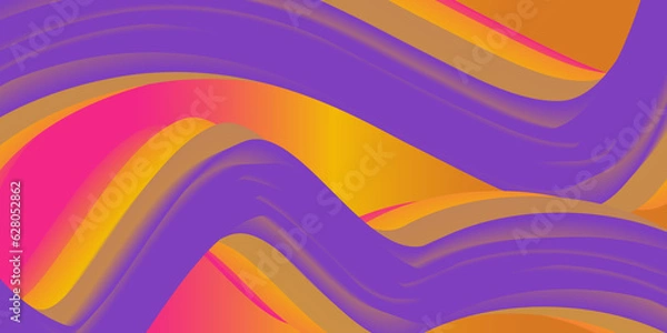 Obraz abstract background with waves full color